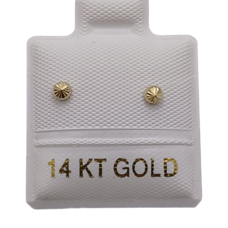 BROQUEL HONGO DIMANATADO 2.5mm ORO 14K
