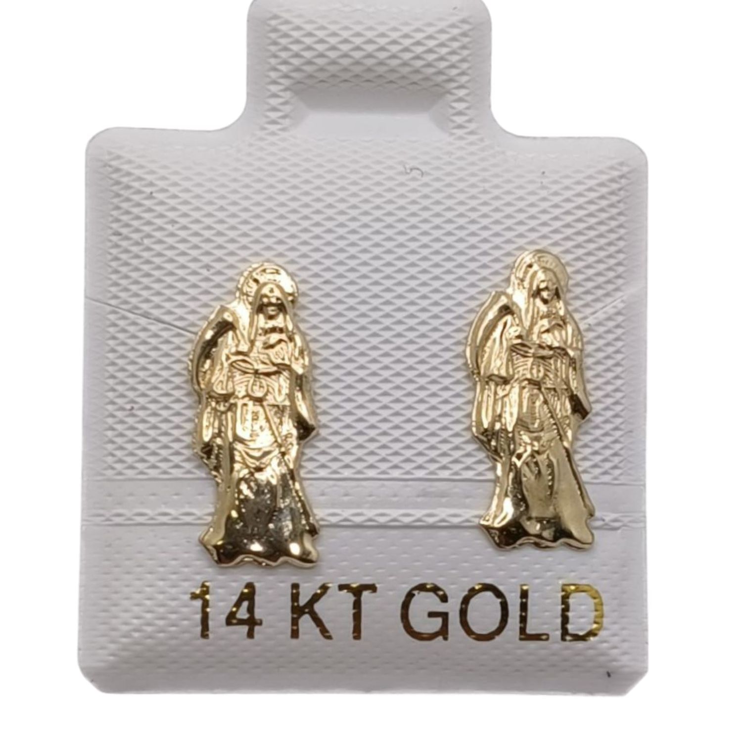 BROQUEL SANTA MUERTE DIAMANTADA ORO 14K