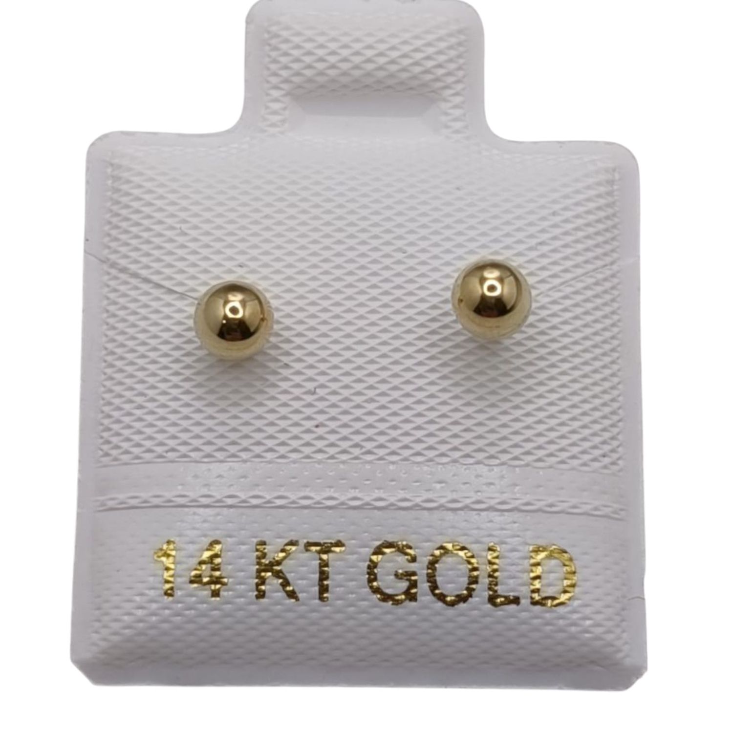 BROQUEL DORMILONA LISA MEDIDA 3.5mm ORO 14K