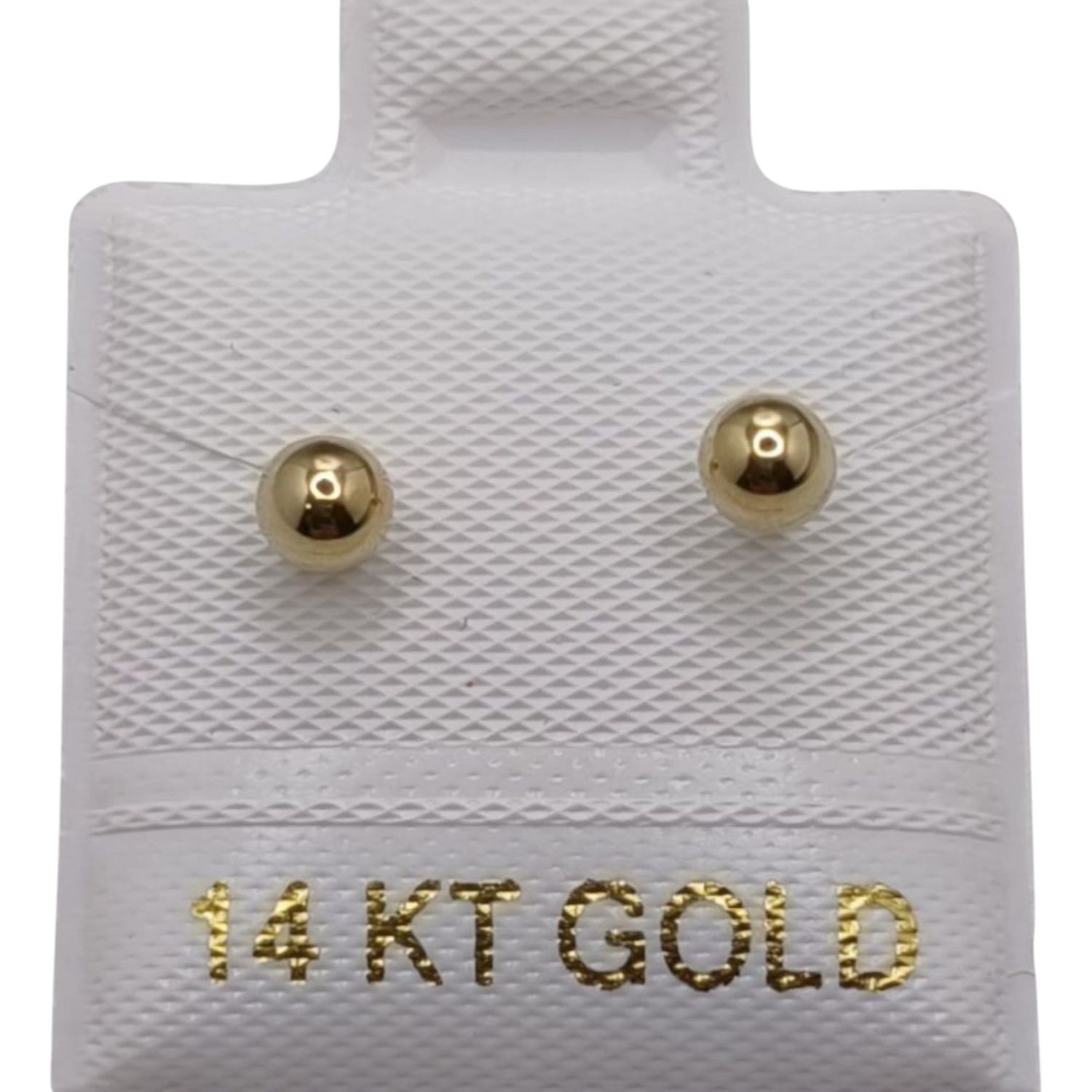 BROQUEL DORMILONA LISA MEDIDA 4mm ORO 14K