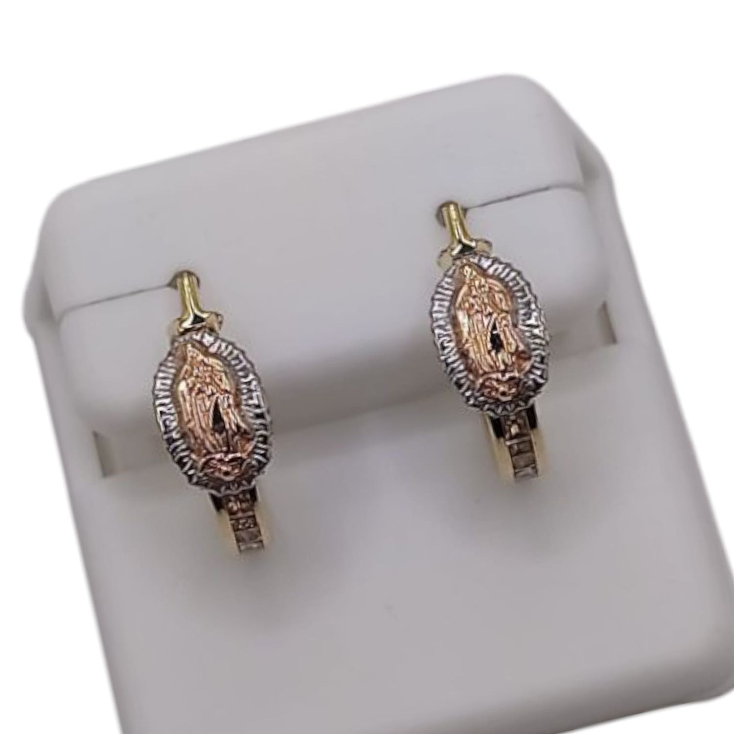 ARACADA CON CZ Y VIRGEN DE GPE1.5 CM, ORO 14K