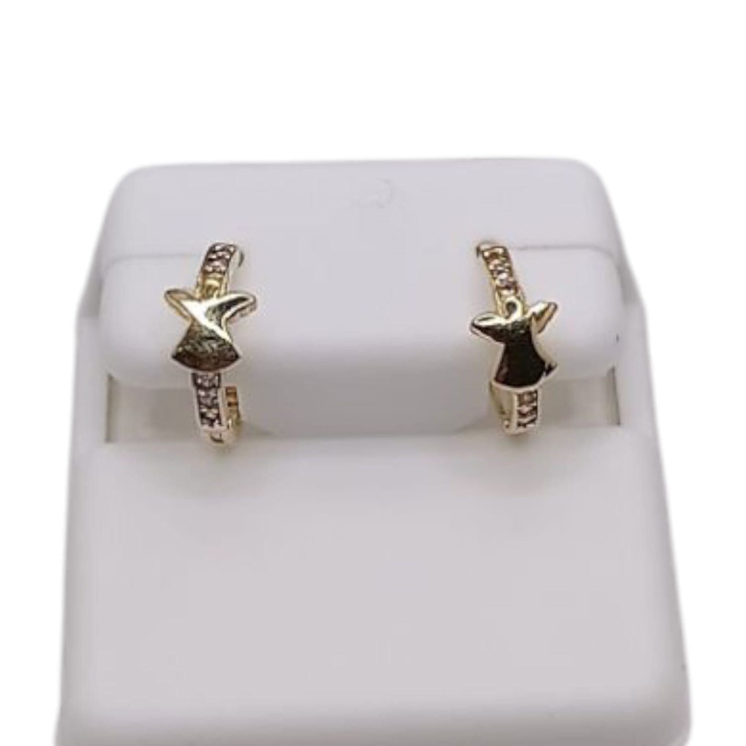HUGGUI ANGELITO CON MINI CZ 1.1 CM ORO 14K