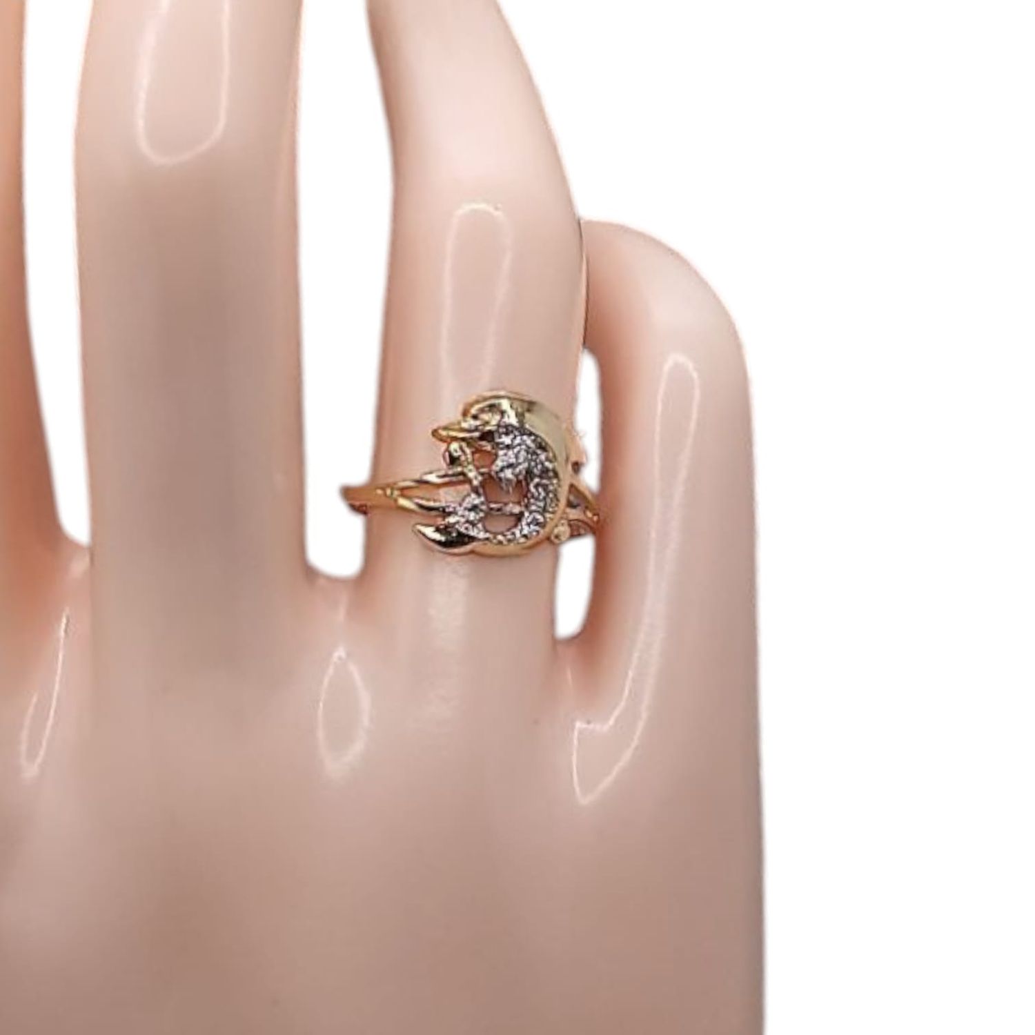 ANILLO DELFIN CON CZ # 7, ORO 14K