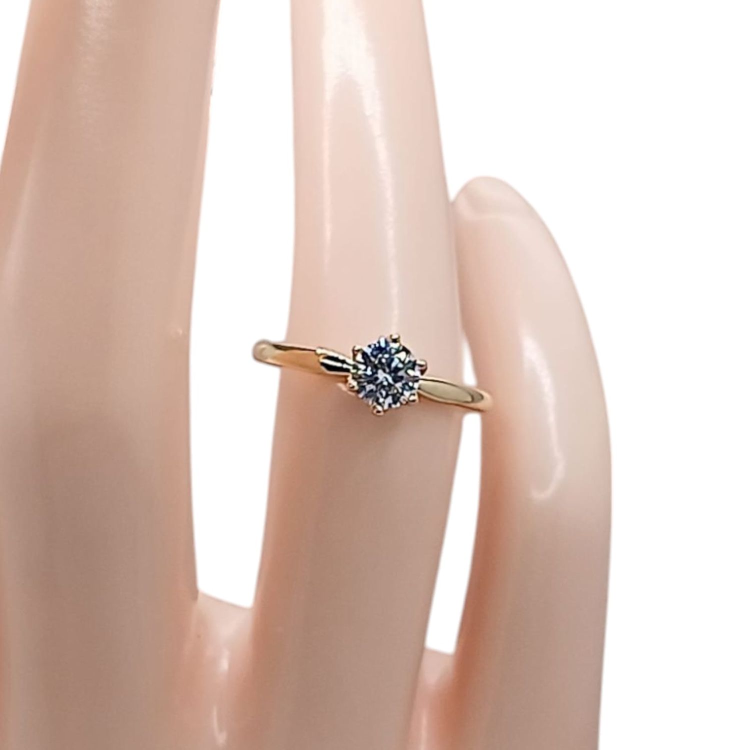 ANILLO SOLITARIO # 6, ORO 14K