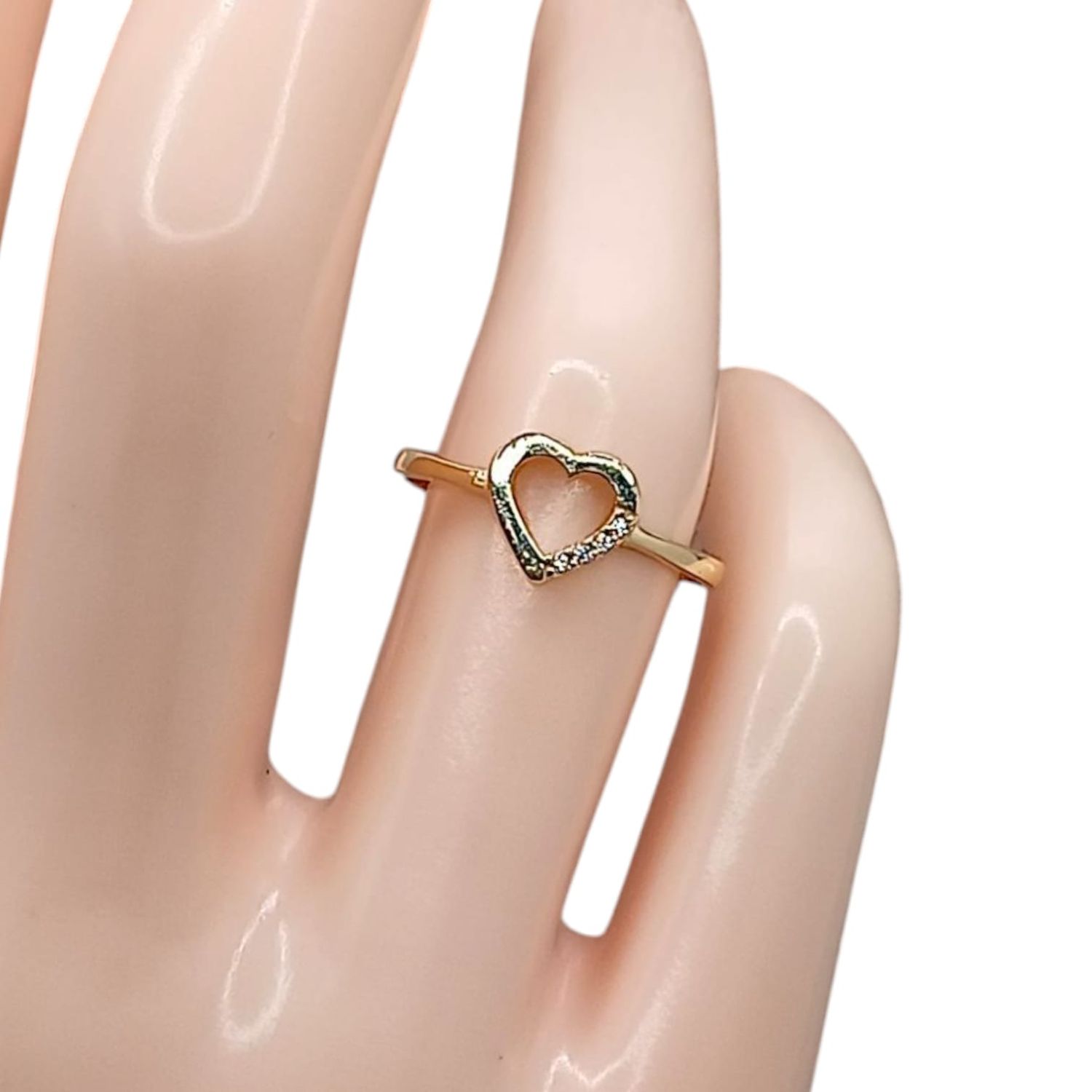 ANILLO SILUETA DE CORAZON # 6.5, ORO 14K