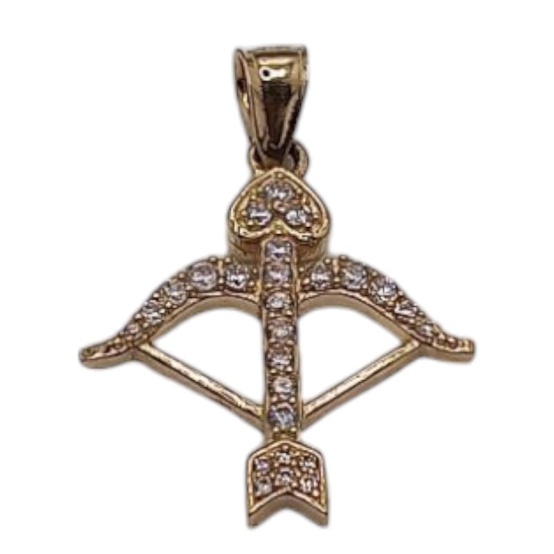 DIJE ARCO CON FLECHA, 2.5 CM ORO 14K