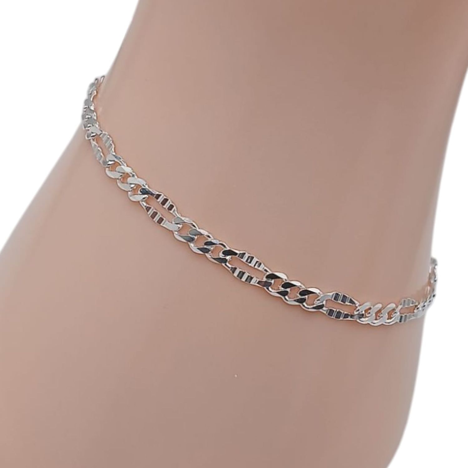 PULSERA FIGAROESPECIAL, 7&quot; 3MM PLATA .925