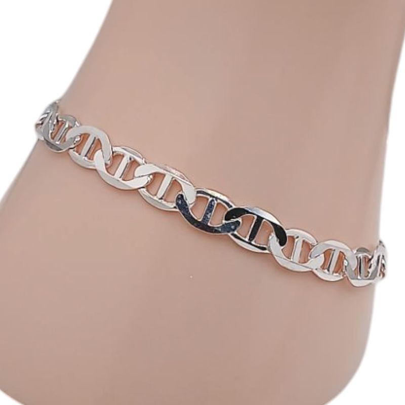PULSERA VAL 8&quot; 6MM, PLATA .925
