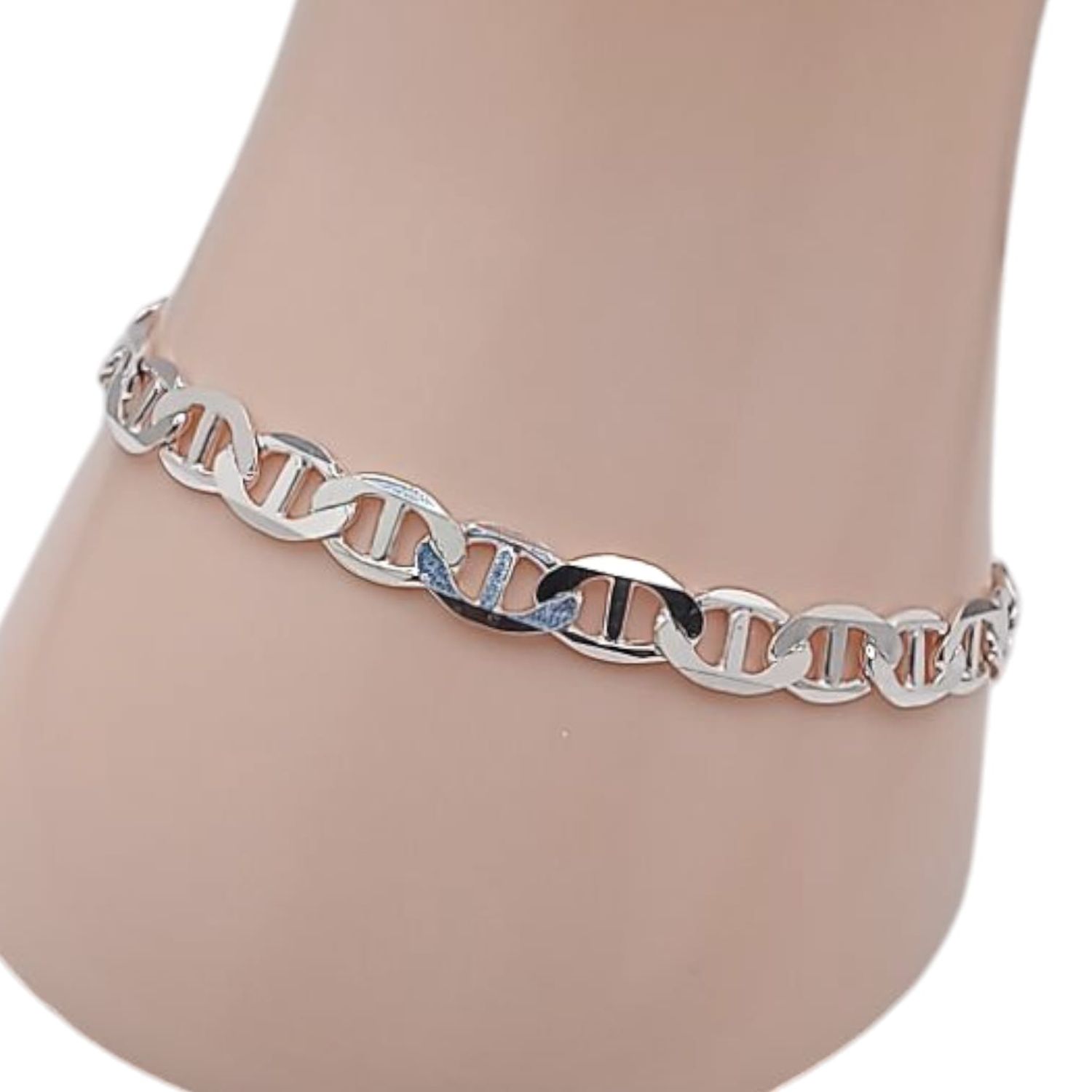 PULSERA VAL 8&quot; 6MM, PLATA .925