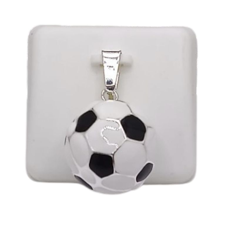 DIJE PELOTA SOCCER, 2 CM, PLATA .925