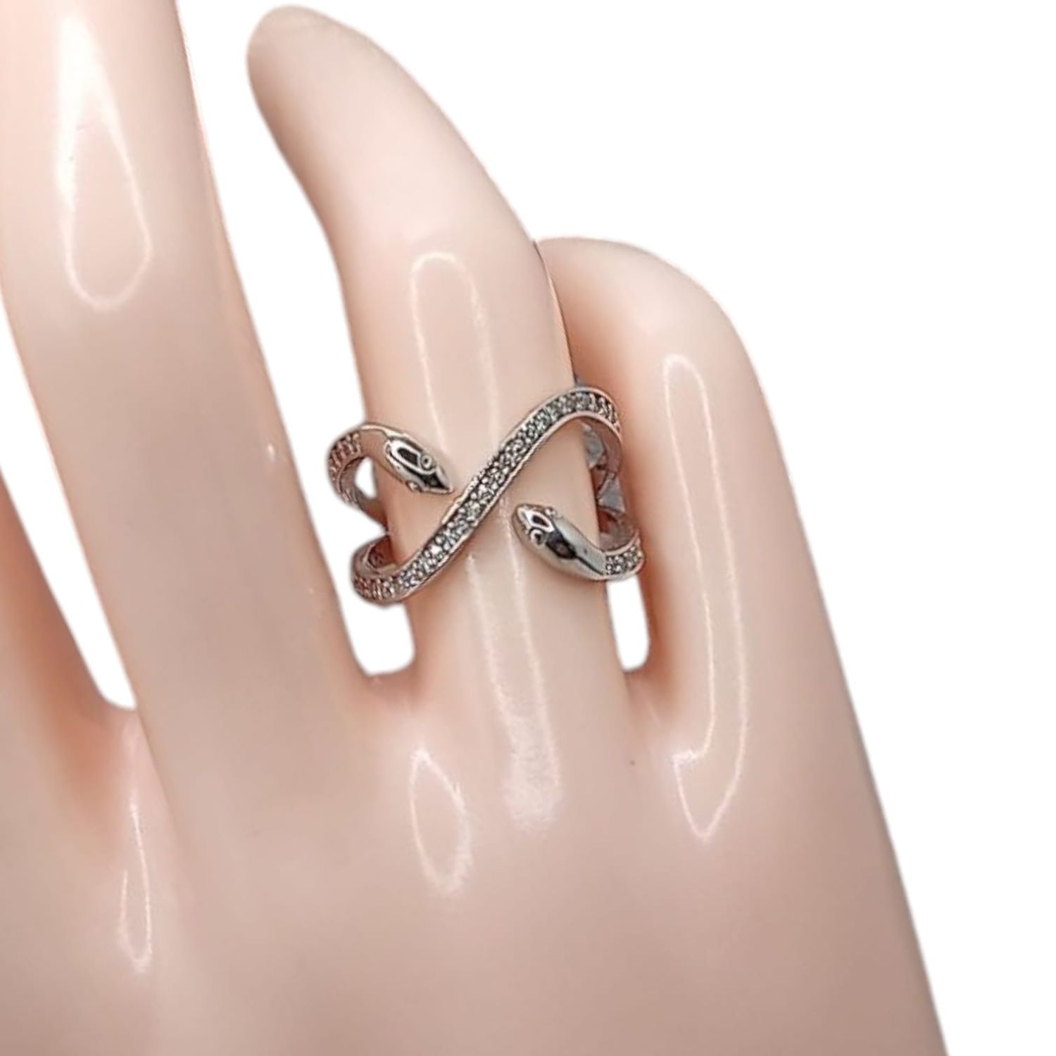 ANILLO VIBORAS, VARIAS MEDIDAS. PLATA .925
