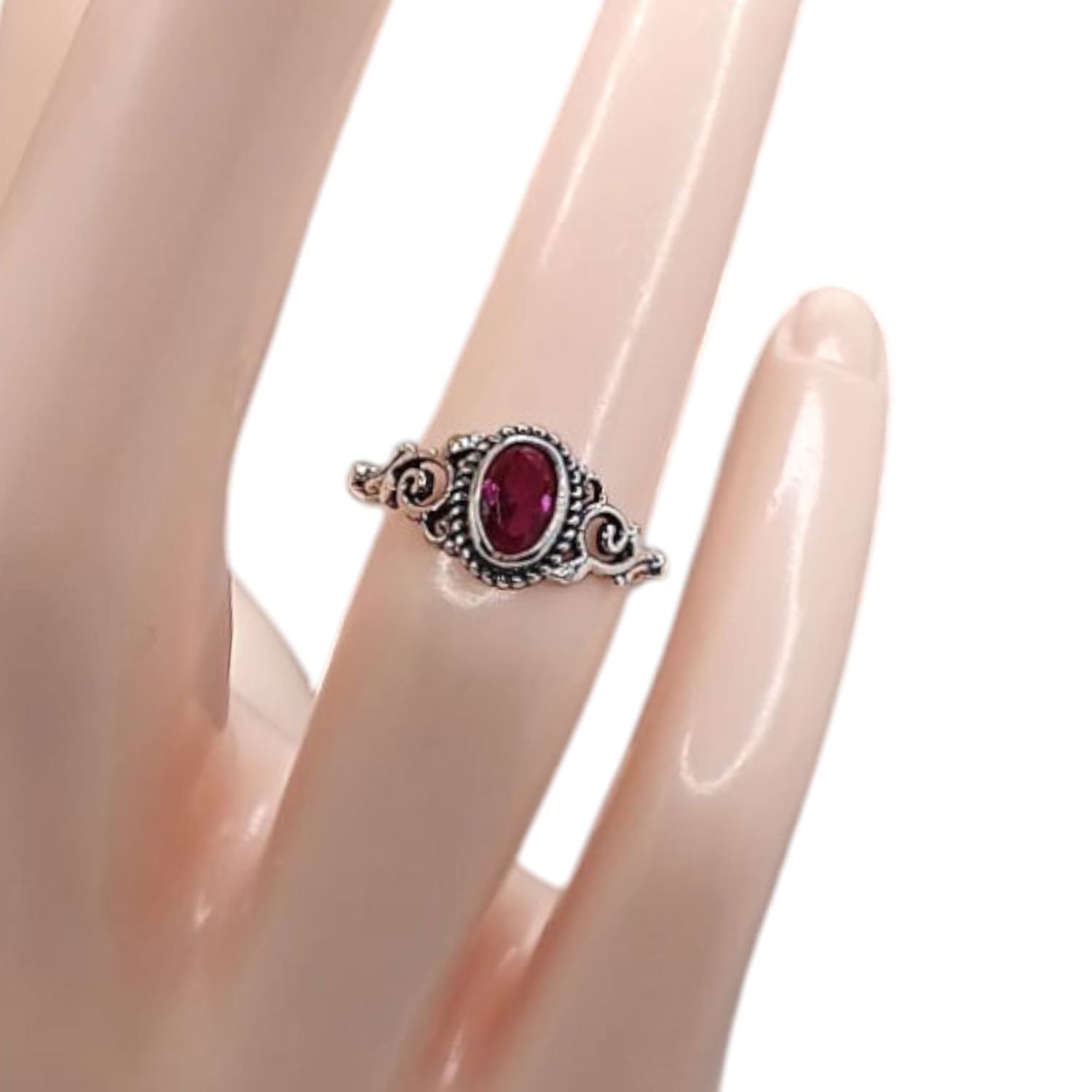 ANILLO CZ ROSA BUGAMBILIA # 5 PLATA .925