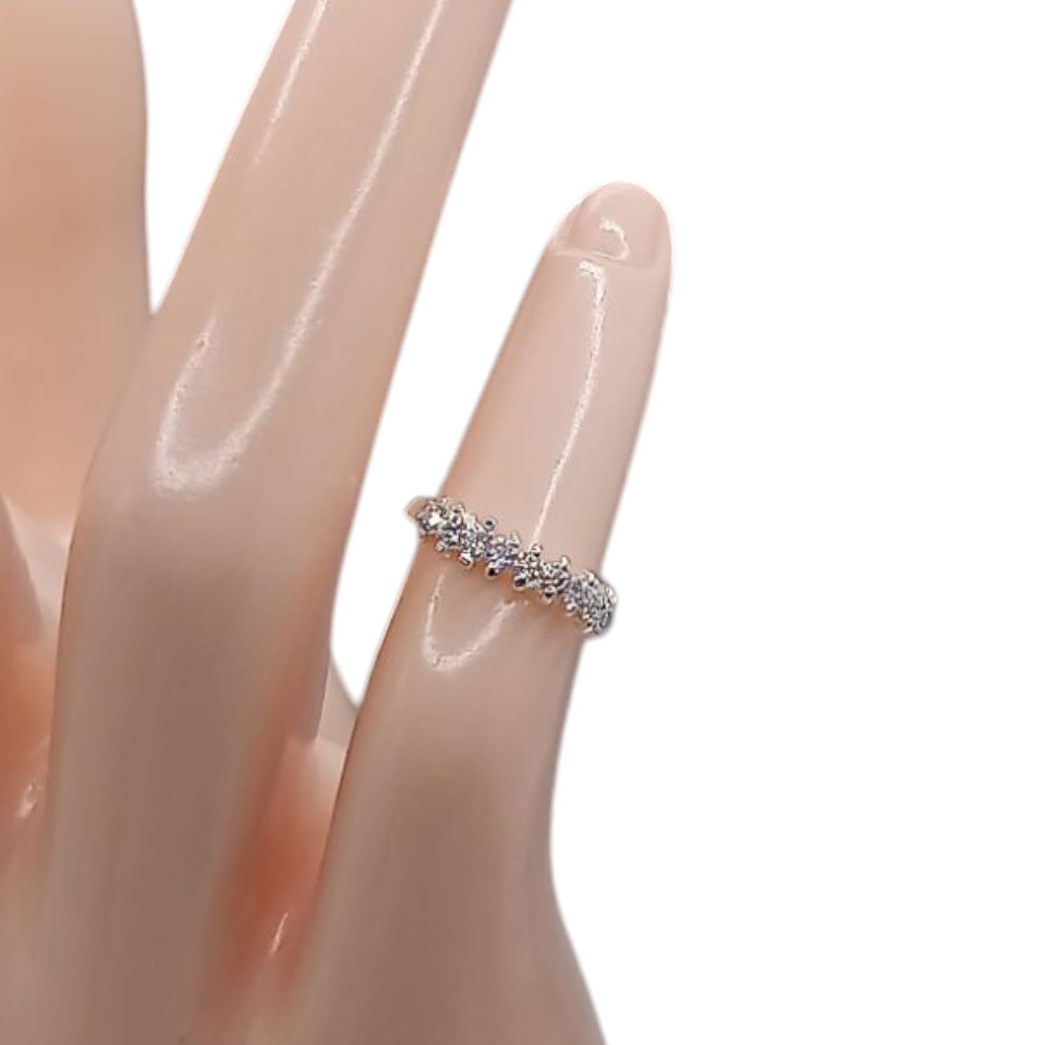 Anillo churumbela blanca niña PLATA.925