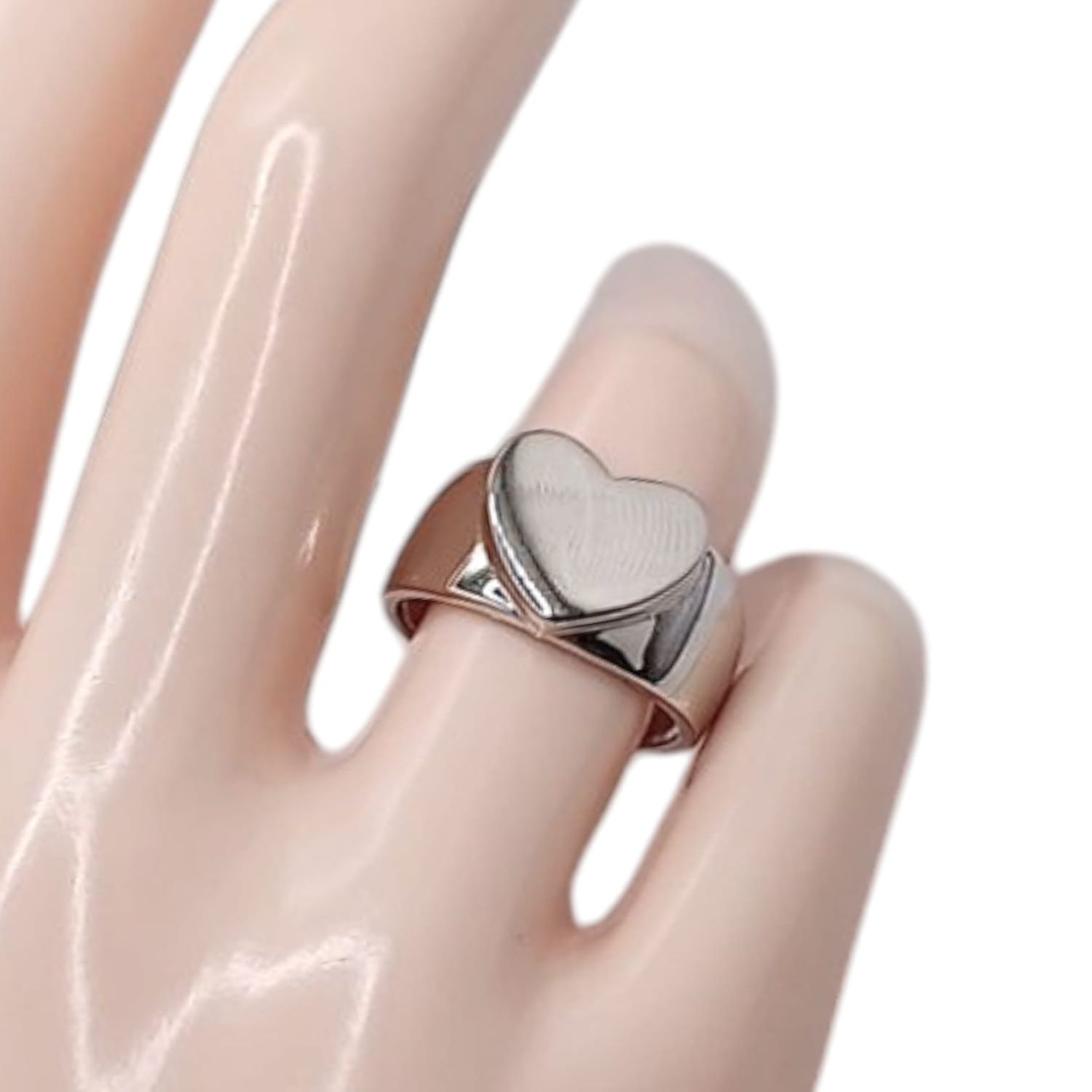 ANILLO CORAZON # 6.5 AJUSTABLE, PLATA .925