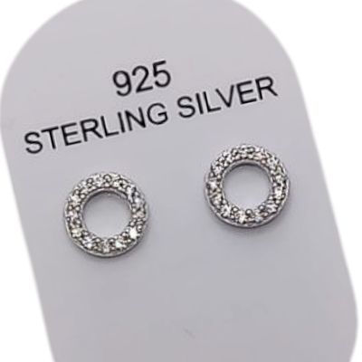 ARETE CIRCULO, BROCHE MARIPOSA, PLATA .925