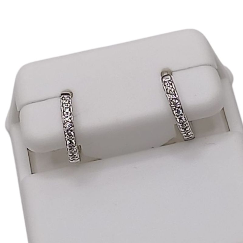 ARETE HUGGUI CON MINI CZ, PLATA .925