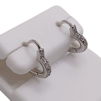 HUGGUI CORAZON CON CZ, PLATA .925