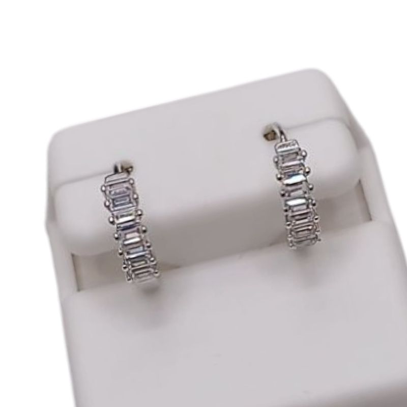 HUGGUI 1.2 CM  BAGUET PLATA .925