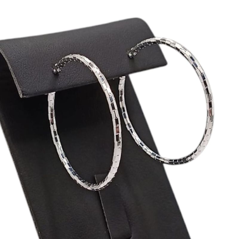 ARRACADA CALADA 4 CM, PLATA .925