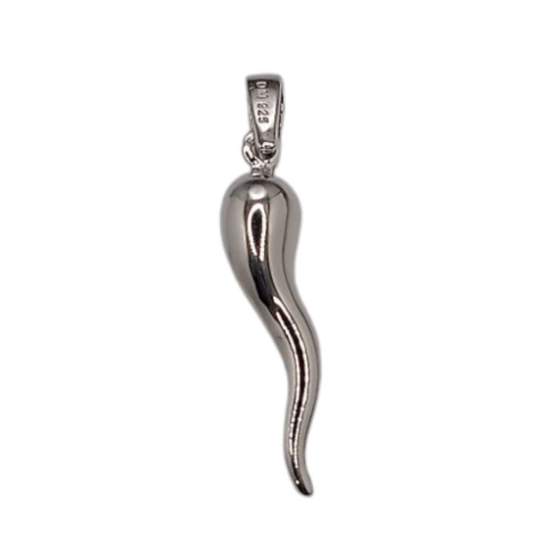 DIJE CUERNO ABUNDANCIA 3.5 CM, PLATA .925