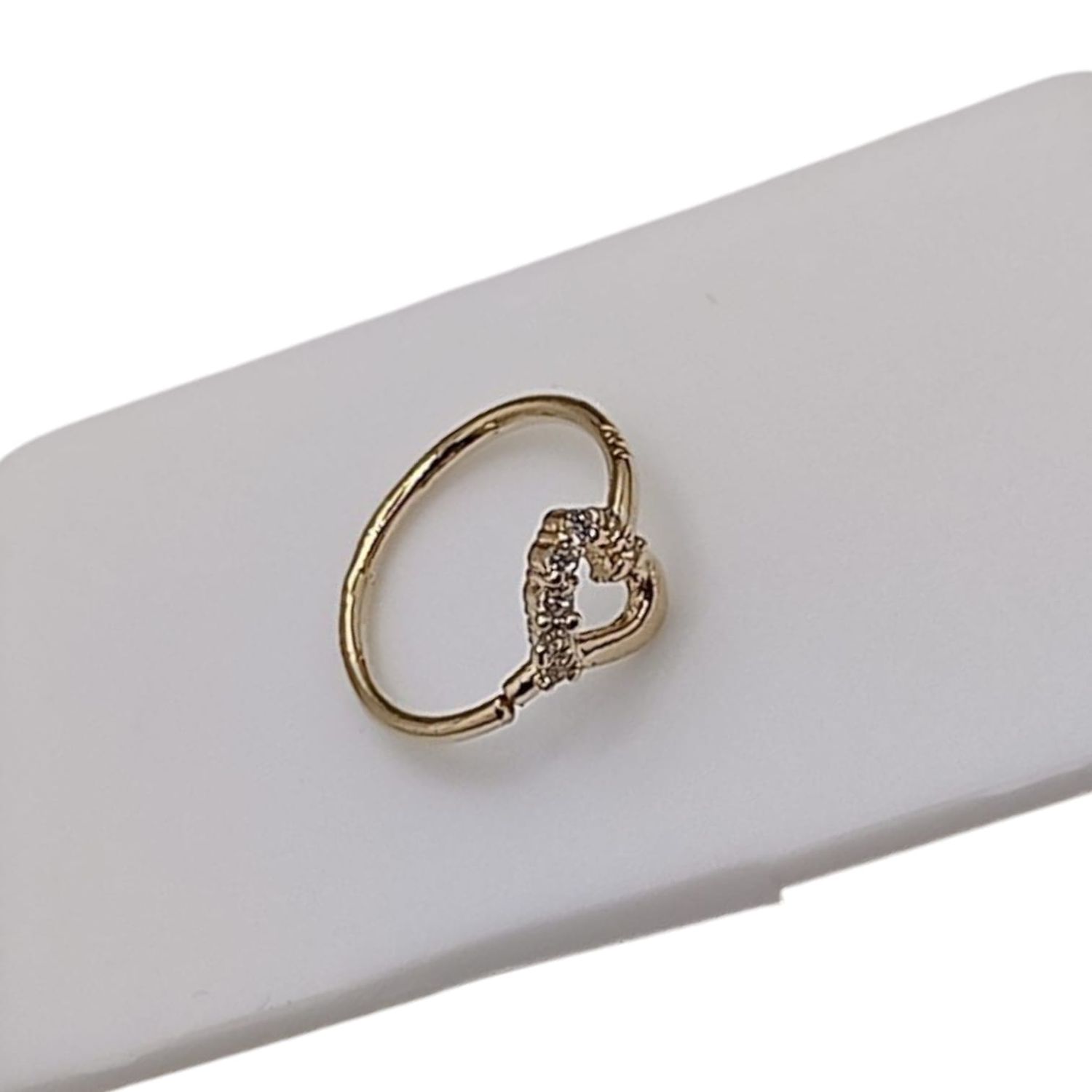 PIERCING CORAZON, ORO 14K