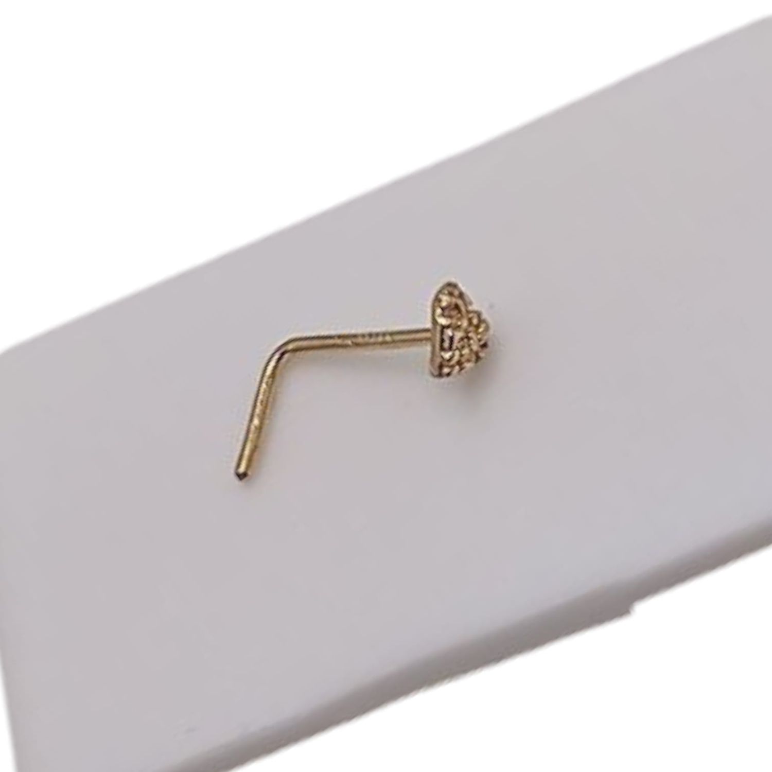 PIERCING CORAZON NUGUET, ORO 14K