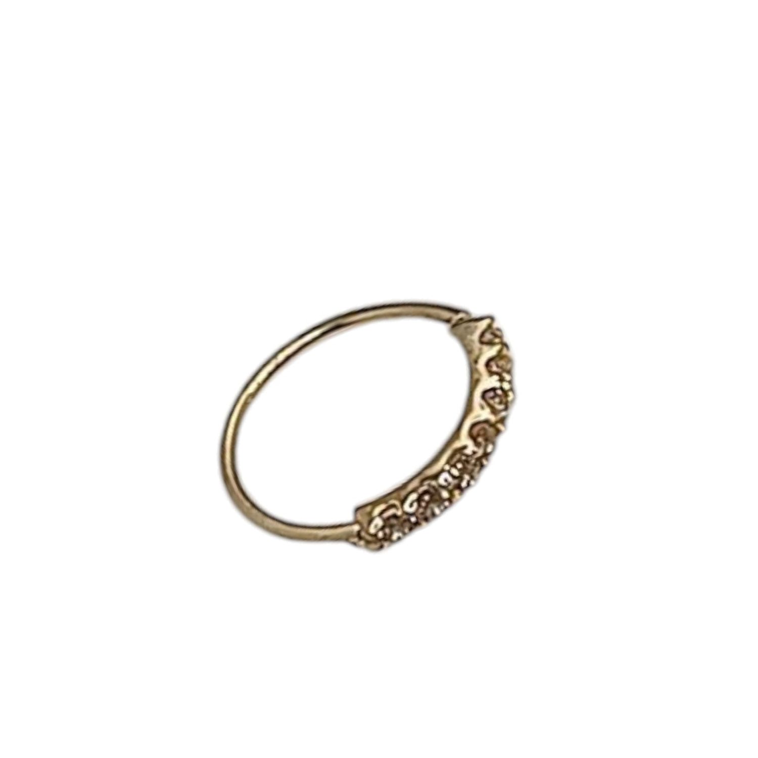 PIERCING CIRCULAR CON MINI CZ, ORO 14K
