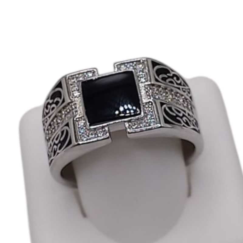 ANILLO CABALLERO # 13, PLATA .925
