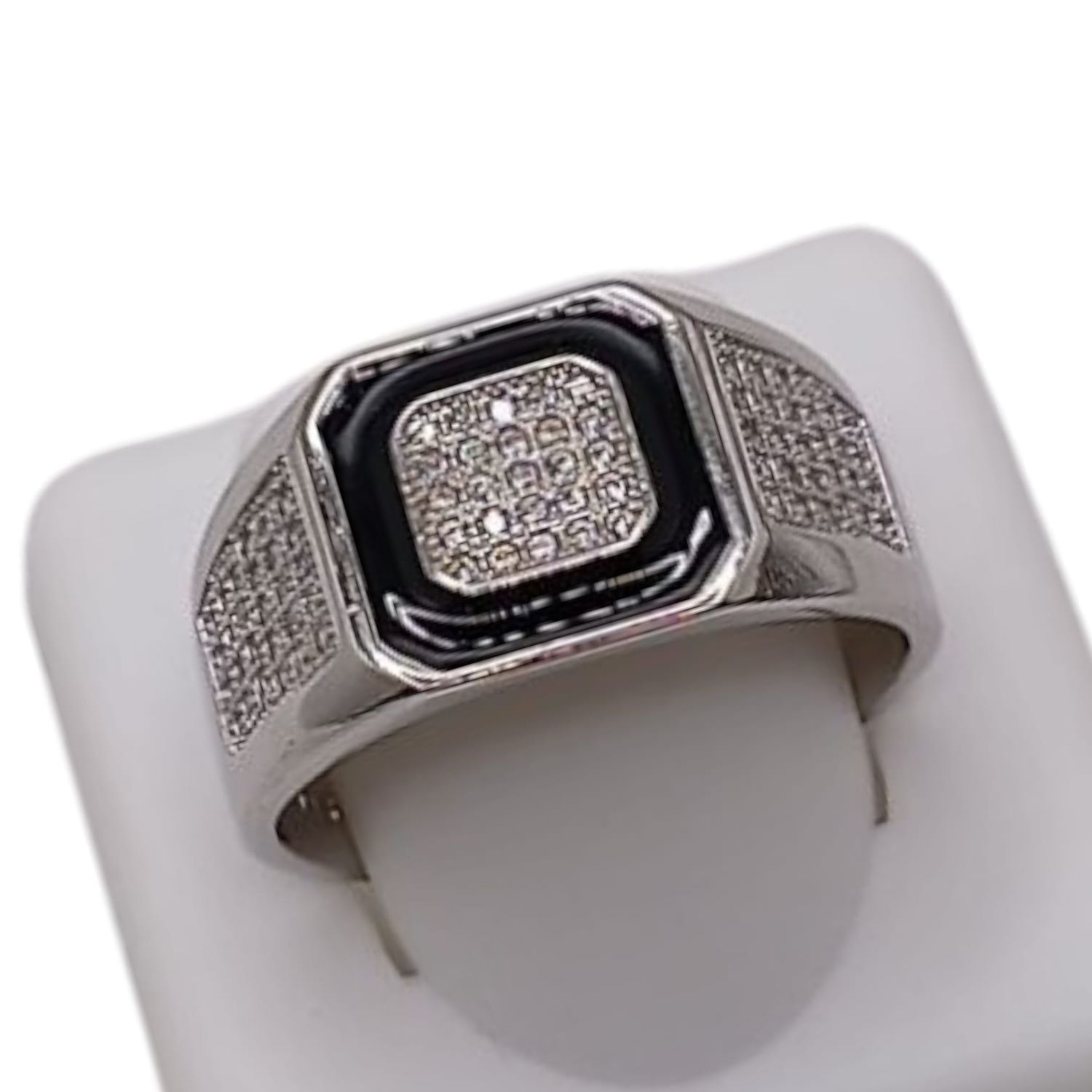 ANILLO CABALLERO CON CZ, VARIAS MEDIDAS, PLATA .925