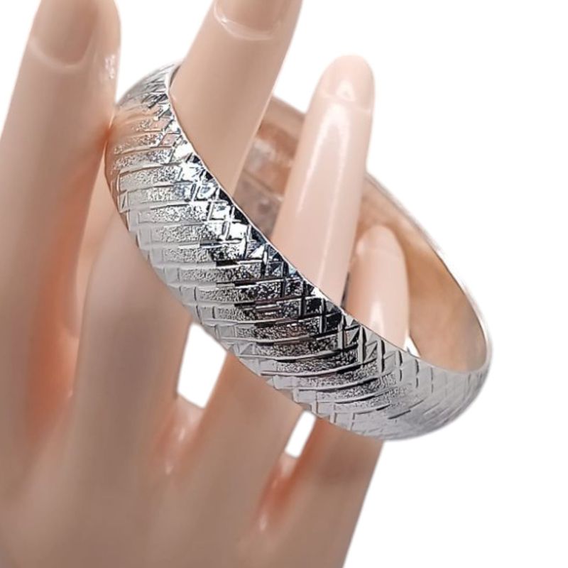 ARO ROMBOS DIAMANTADA 6.5&quot;, PLATA .925