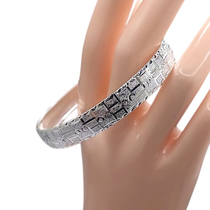 ARO CUADROS DIAMANTADOS 6.5&quot;, PLATA .925
