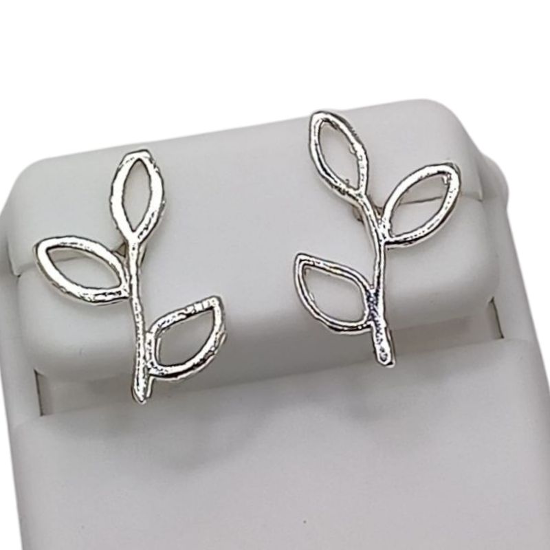 BROQUEL HOJAS BROCHE MARIPOSA  PLATA .925