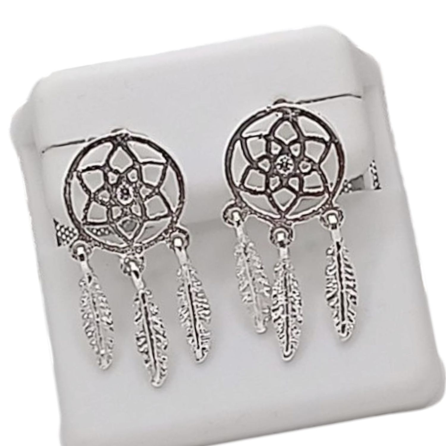 ARETE ATRAPASUEÑOS BROCHE MARIPOSA  PLATA .925