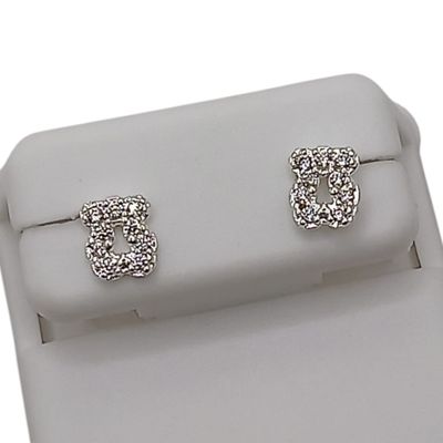 Arete Fancy Osito micropave PLATA .925