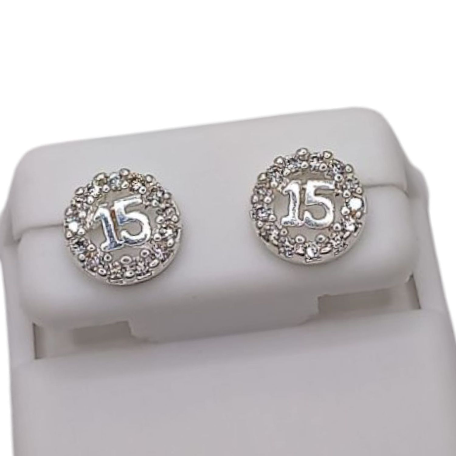 ARETE CIRCULO XVAÑOS CON MINI CZ, PLATA .925