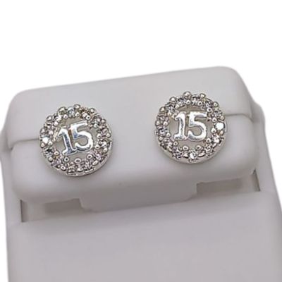 ARETE CIRCULO XVAÑOS CON MINI CZ, PLATA .925