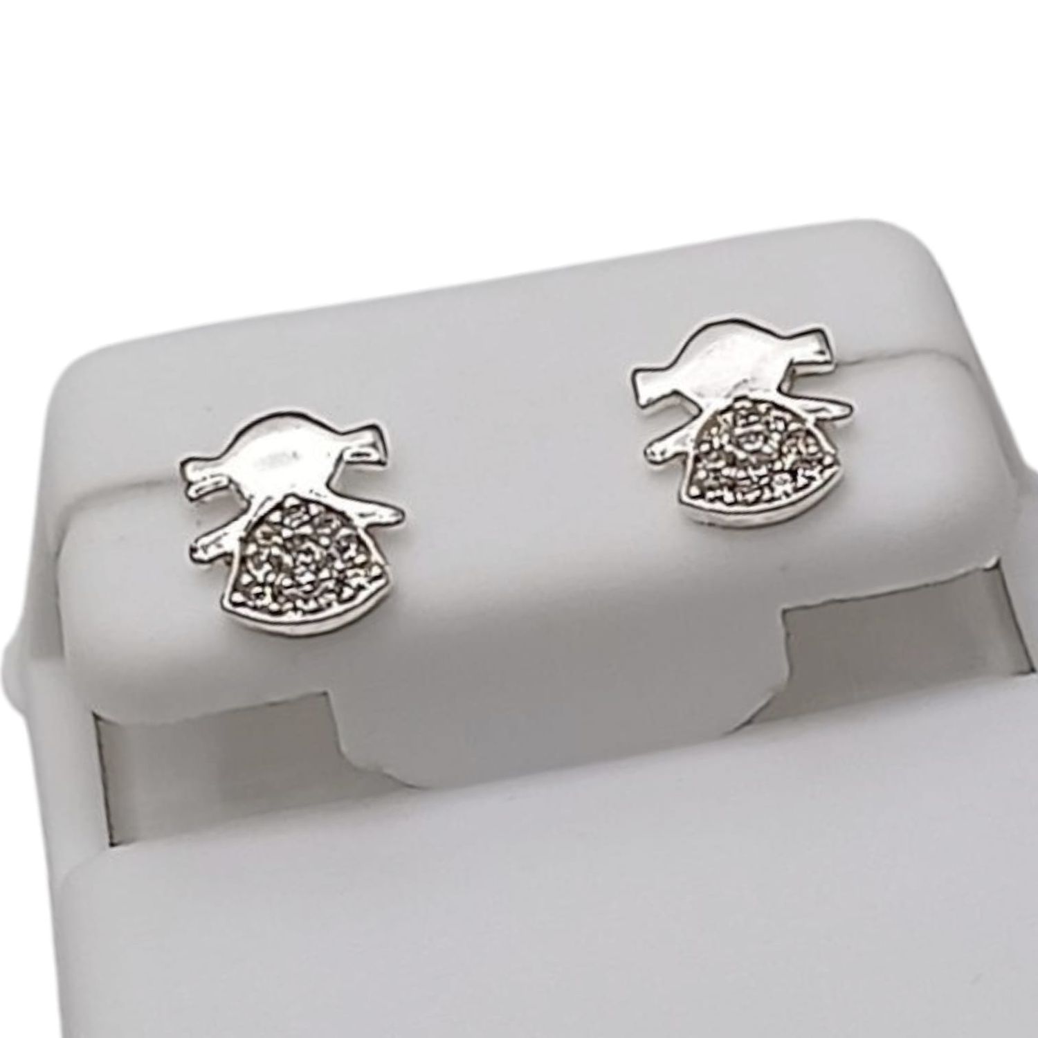 ARETE NIÑA, MICROPAVE  PLATA .925