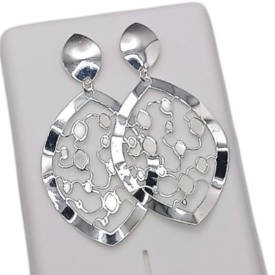 ARETE HOJA  5.5 CM  PLATA .925