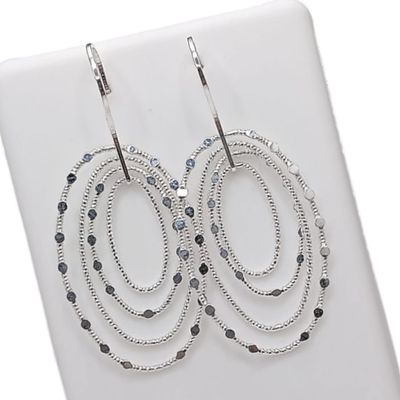 ARETE MOVIBLE OVALADO 5 CM  PLATA .925