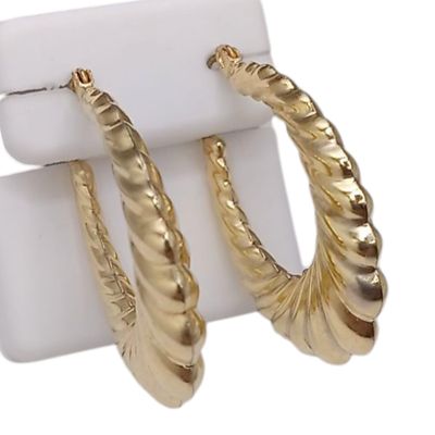 ARRACADA CAMARON GDE  3.5 CM, ORO 10K