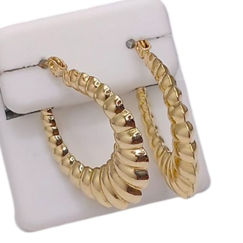 ARRACADA CAMARON MED 3 CM ORO 10K