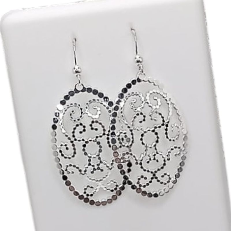 ARETE OVALADO FILIGRANA  PLATA .925