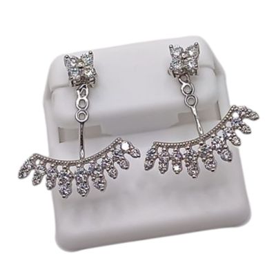 ARETE SUPER FANCY CZ BLANCO  PLATA .925