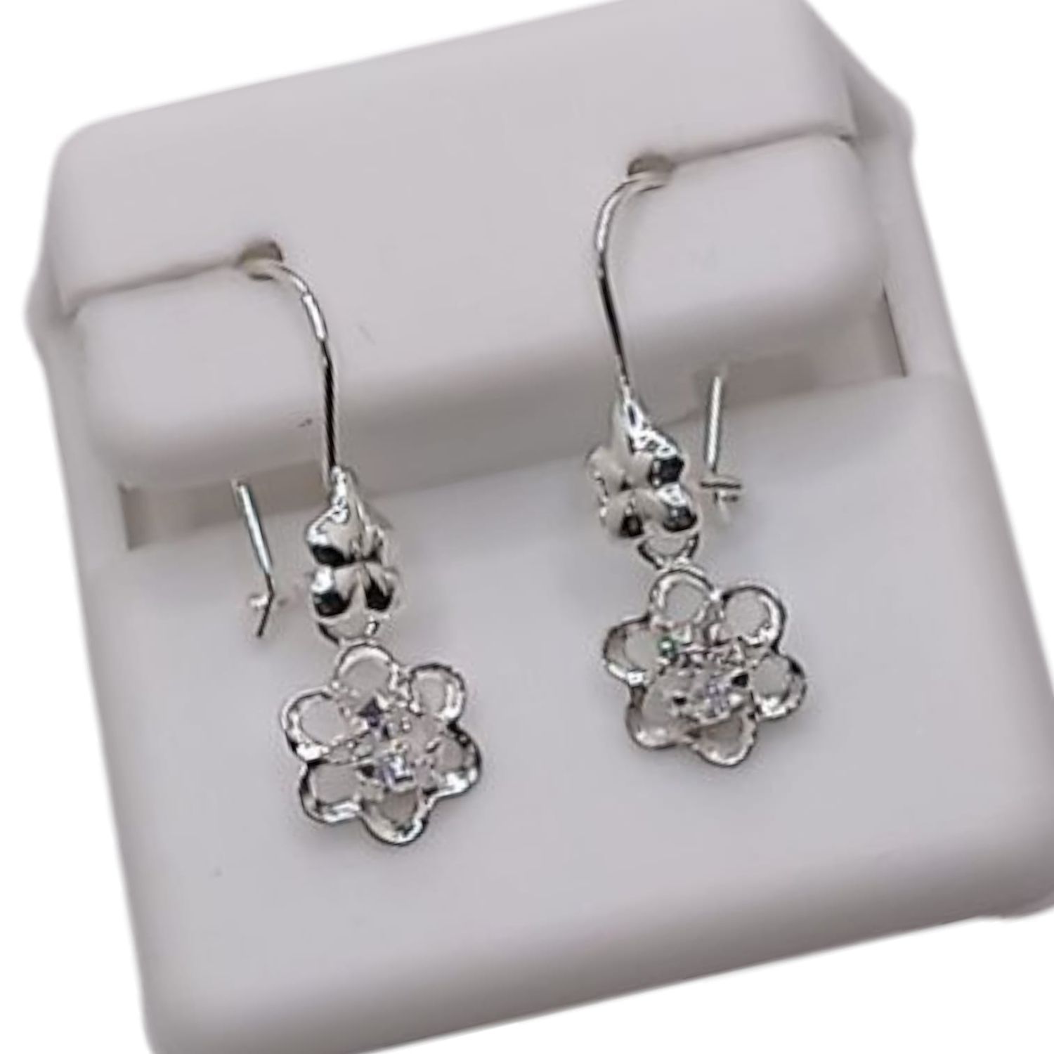 Arete pensamiento blanco PLATA .925