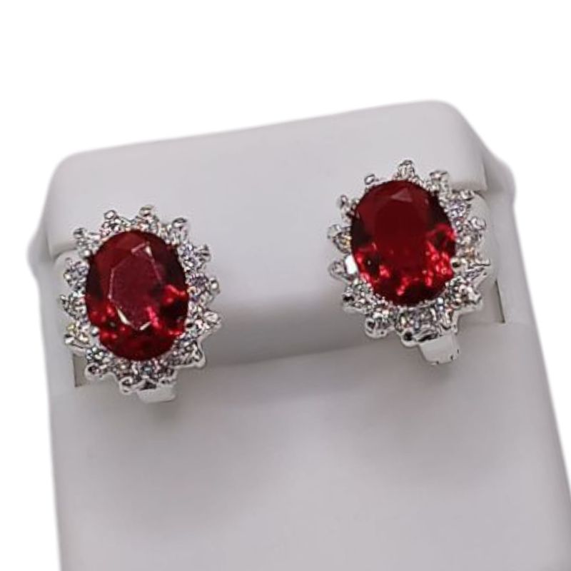 HUGGUI CZ ROJA Y BCA PLATA .925