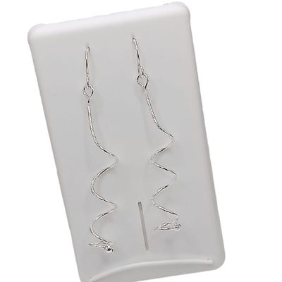 ARETE LARGO ESPIRAL 6.5 CM PLATA .925