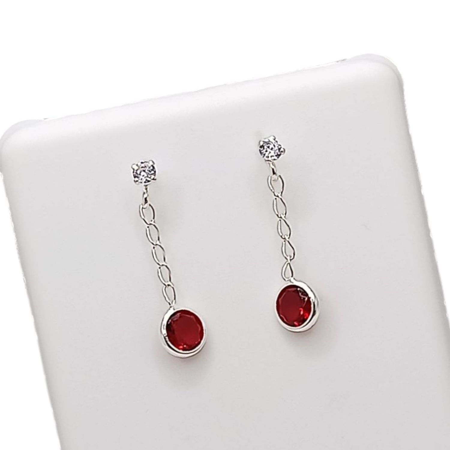 BROQUEL COLGANTE CZ  5 MM  PLATA .925