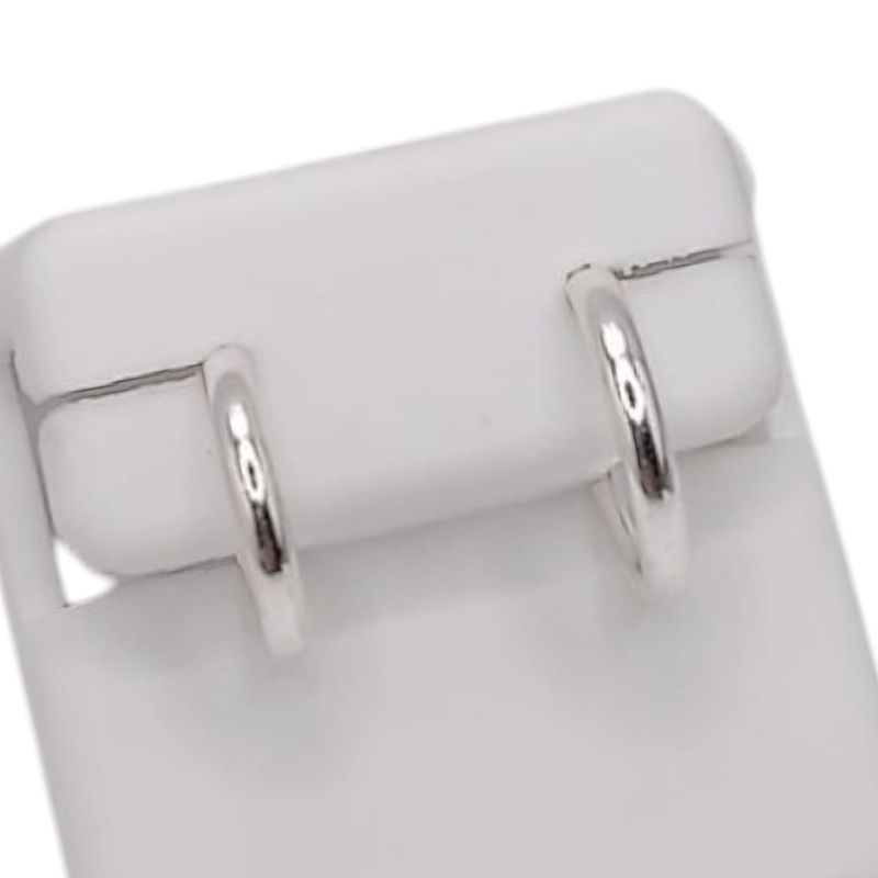 ARRACADA LISA  1.5CM PLATA .925