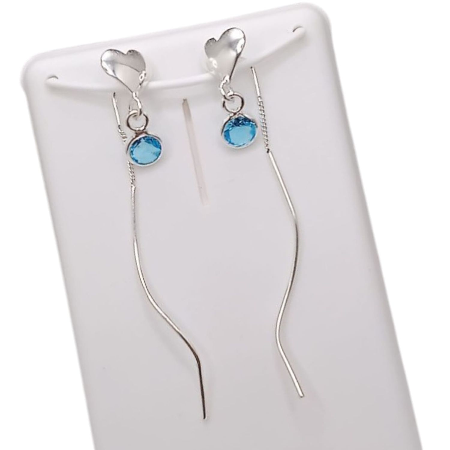 ARETE VIOLADOR CORAZON DIFERENTES COLORES ,  PLATA .925