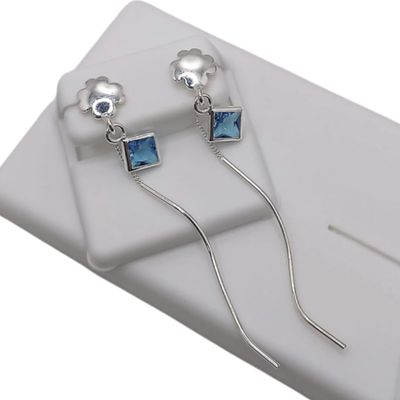 ARETE VIOL ROMBO DIFERENTES COLORES PLATA .925